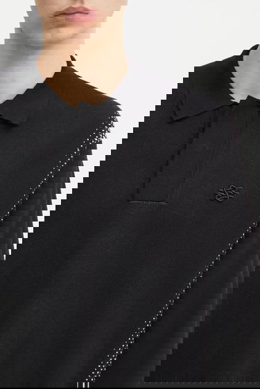 Риза Filling Pieces Filling Pieces Knit Rugby Shirt Черно | 422571500243, 3