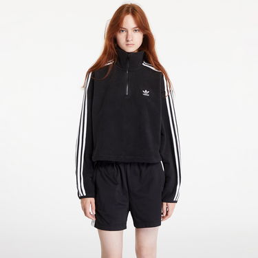 Суитчър adidas Originals Polar Fleece Half Zip Loose Sweatshirt Black Черно | IY7266, 0