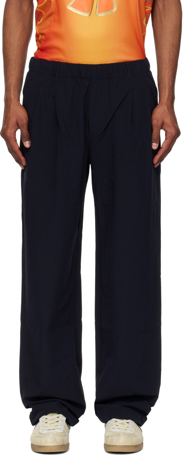 Dime Pleated Nylon Trousers