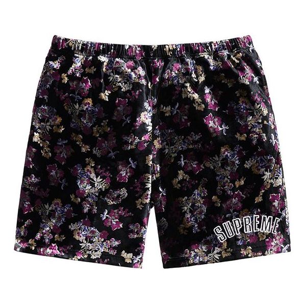 Къси панталони Supreme Floral Velour Shorts Черно | SUP-FW19-022, 0