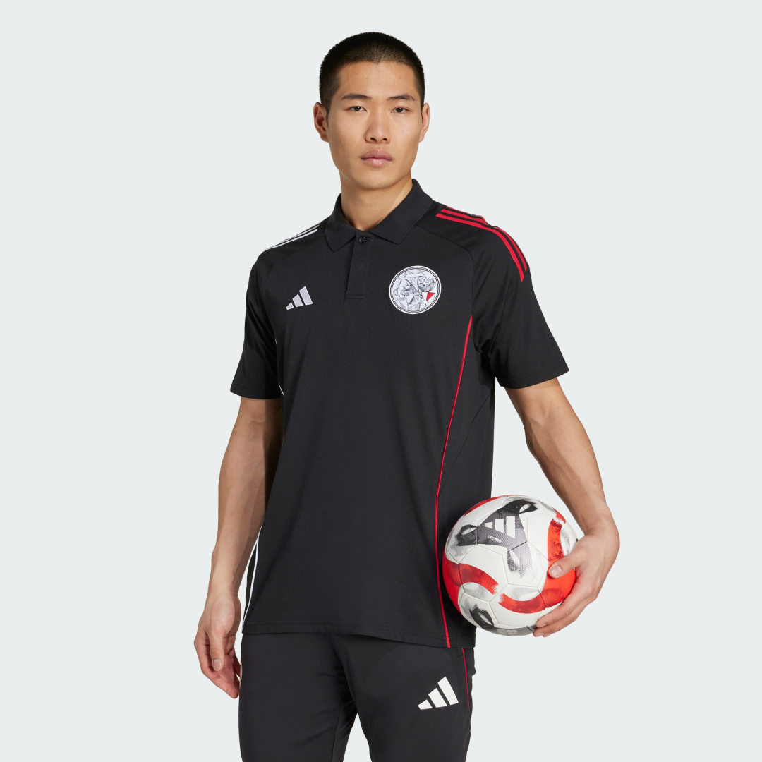 Поло тениска adidas Performance Ajax Amsterdam Tiro 25 Competition Polo Shirt Черно | JP1761, 0