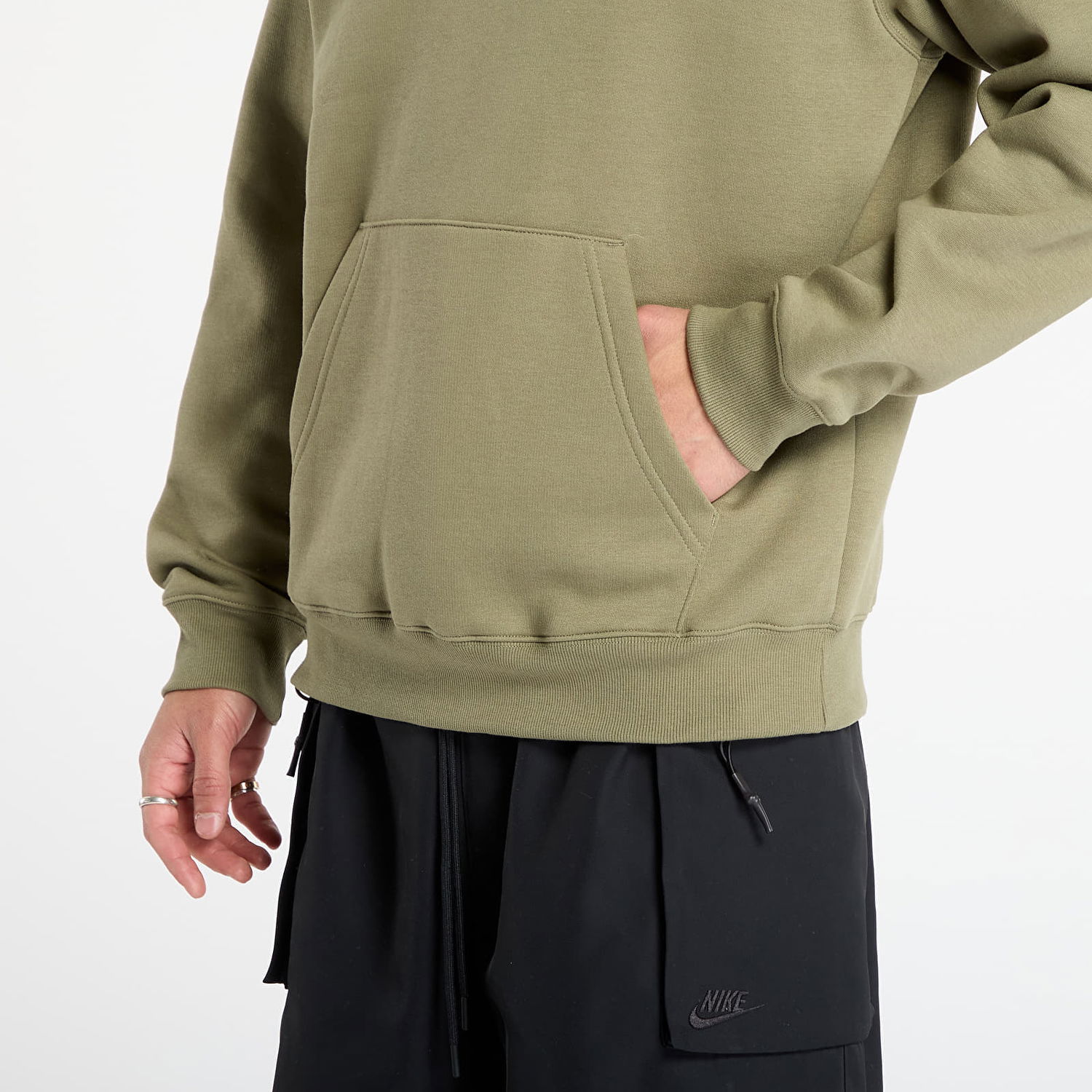 Суитчър New Balance Linear Graphic Fleece Hoodie Зелено | MT53528DEK, 1