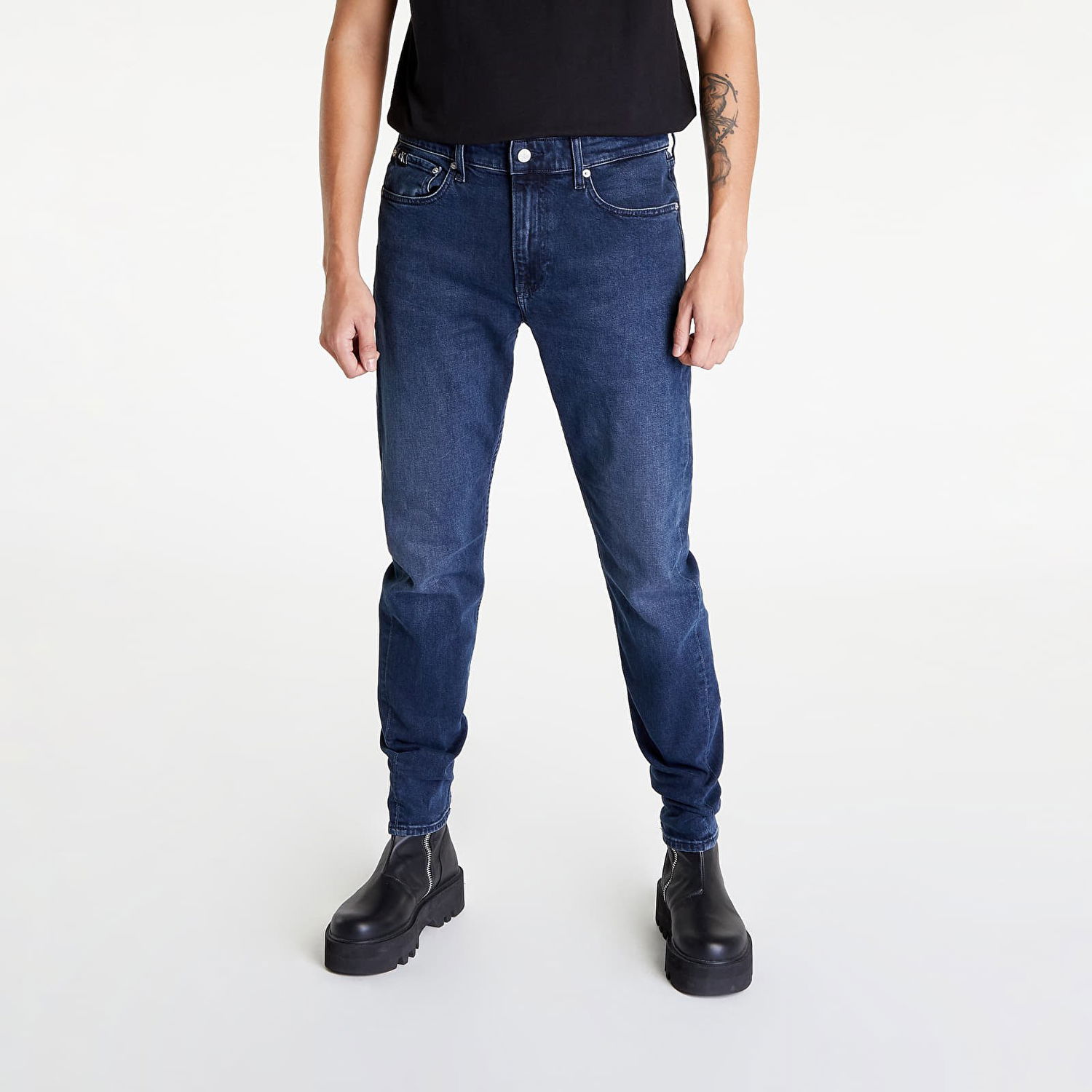 Дънки CALVIN KLEIN Slim Taper Denim Тъмно синьо | J30J321471 1BJ, 0