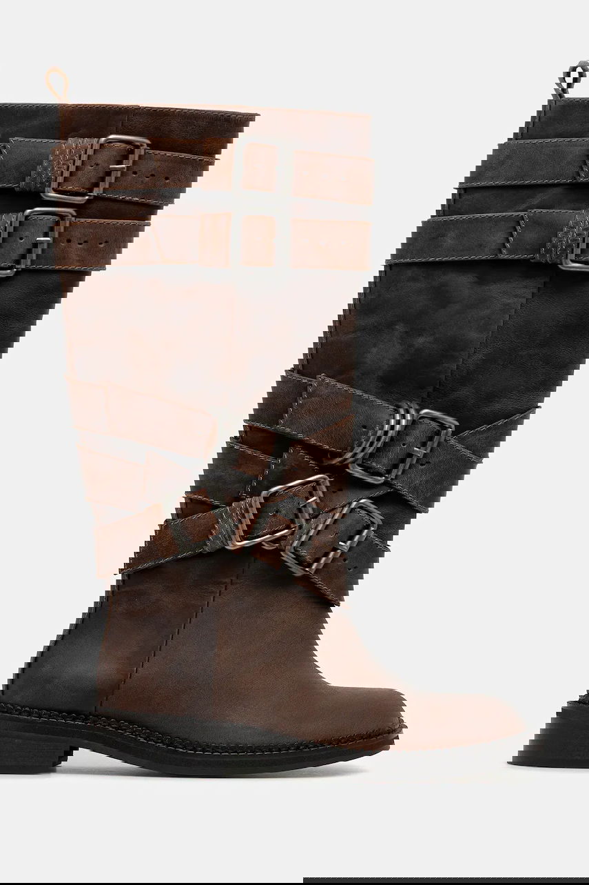 Кецове и обувки Andersson Bell Andersson Bell Layered Strap Flat Boots Кафяво | aaa484w, 1