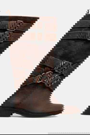 Кецове и обувки Andersson Bell Andersson Bell Layered Strap Flat Boots Кафяво | aaa484w, 1