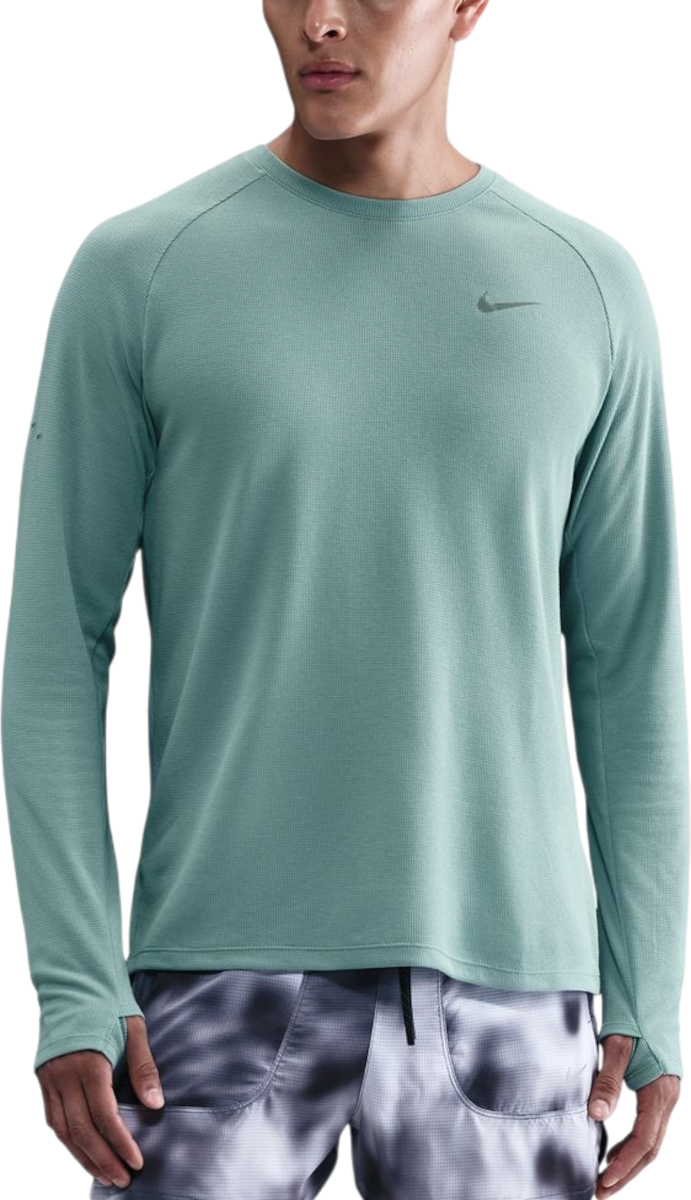 Суитчър Nike Stride Textured Long-Sleeve Running Top with Thumbholes Тюркоазено | hv2705-017, 0