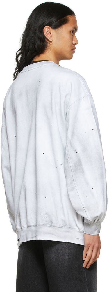 Суитчър We11done We11done Men's Distressed Graphic Sweatshirt Бяло | WD-TS1-22-713-U-WH, 2
