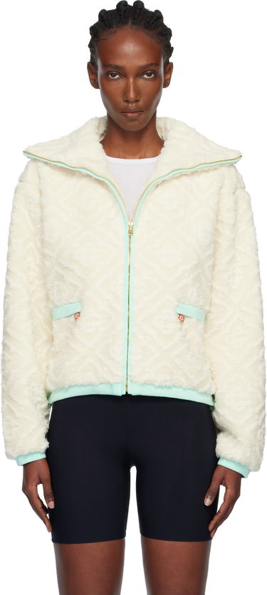 Яке Casablanca Monogram Jacquard Fleece Jacket Бяло | WPF25-JK-390-01, 0