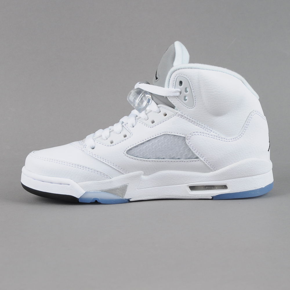 Кецове и обувки Jordan Air Jordan 5 Retro ''Metallic White'' BG Бяло | 440888-130, 0