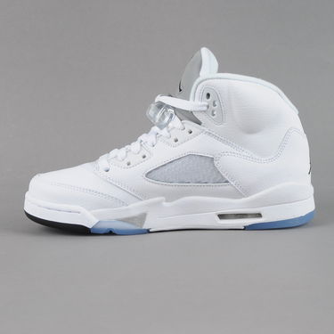 Кецове и обувки Jordan Air Jordan 5 Retro ''Metallic White'' BG Бяло | 440888-130, 0
