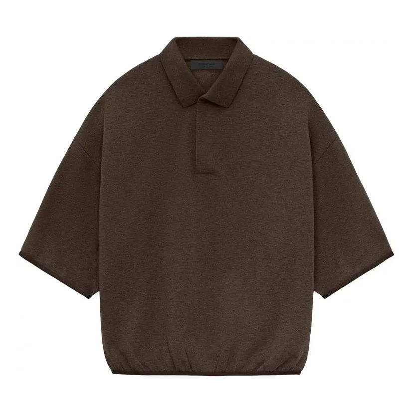 Поло тениска Fear of God Essentials 3/4 Sleeve Polo Кафяво | 192SU244402F