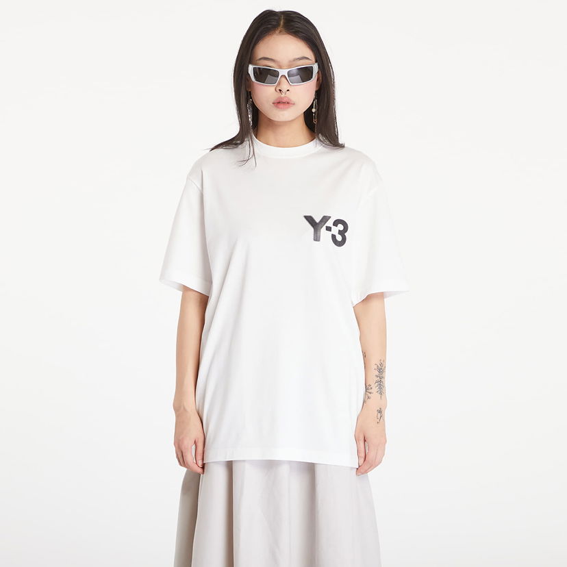 Тениска Y-3 Logo Short Sleeve Tee UNISEX Core White Бяло | JE9281