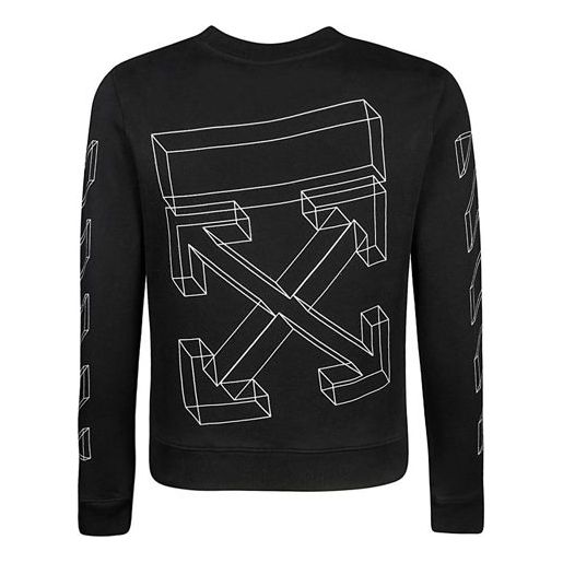 Суитчър Off-White Virgil Abloh 3D Diag Lines Sweatshirt Черно | OMBA025E181920021001, 0