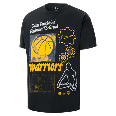 Тениска Nike NBA Max90 Golden State Warriors Courtside T-Shirt Черно | HQ0630-010, 0