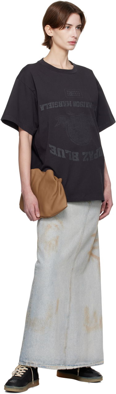 Тениска Maison Margiela MM6 Maison Margiela Topaz Blue Graphic T-Shirt Черно | SH0GC0041 S24311, 3