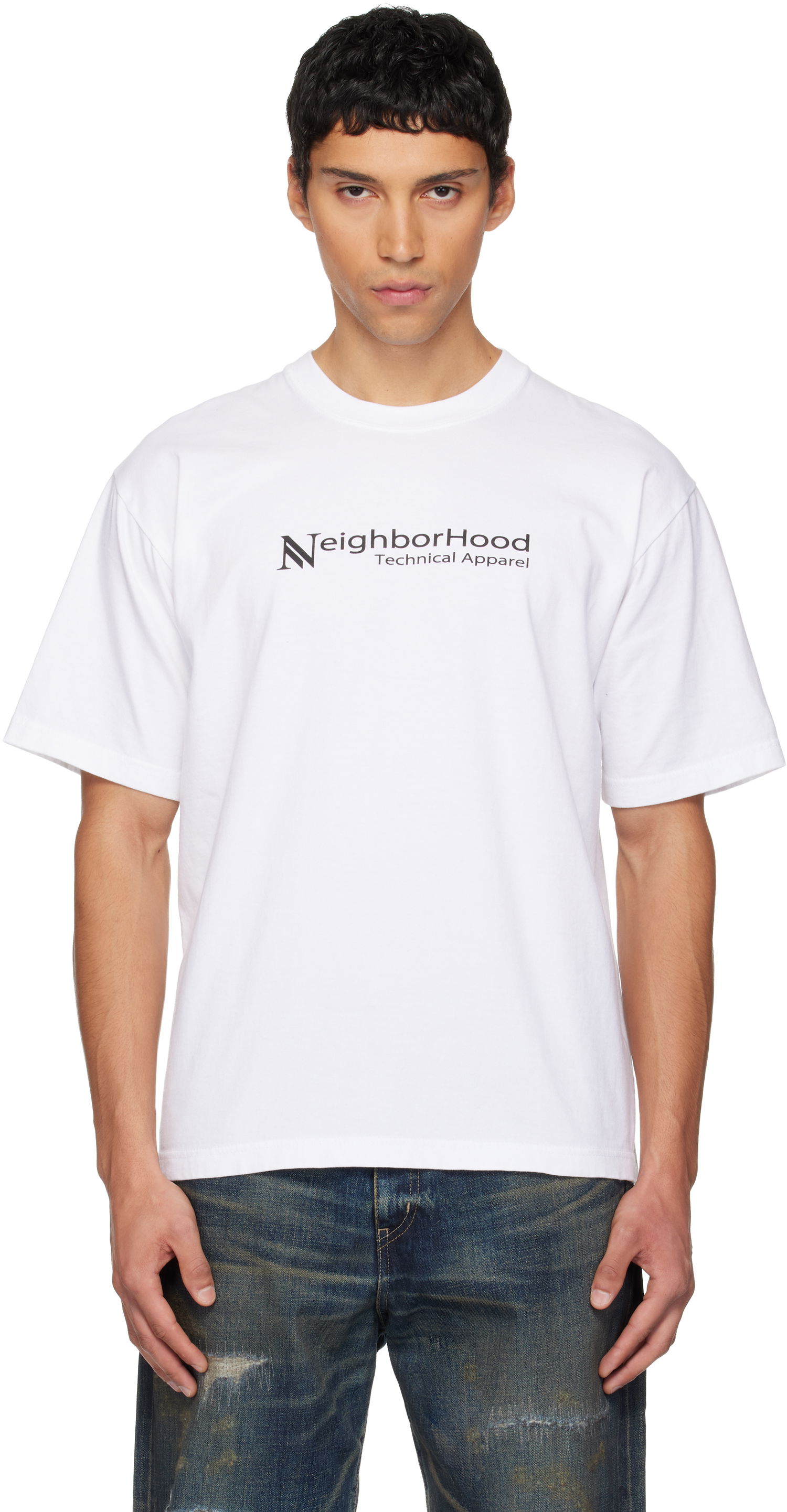 Тениска Neighborhood Technical Apparel Graphic Short Sleeve T-shirt Бяло | 252PCNH-ST03, 0
