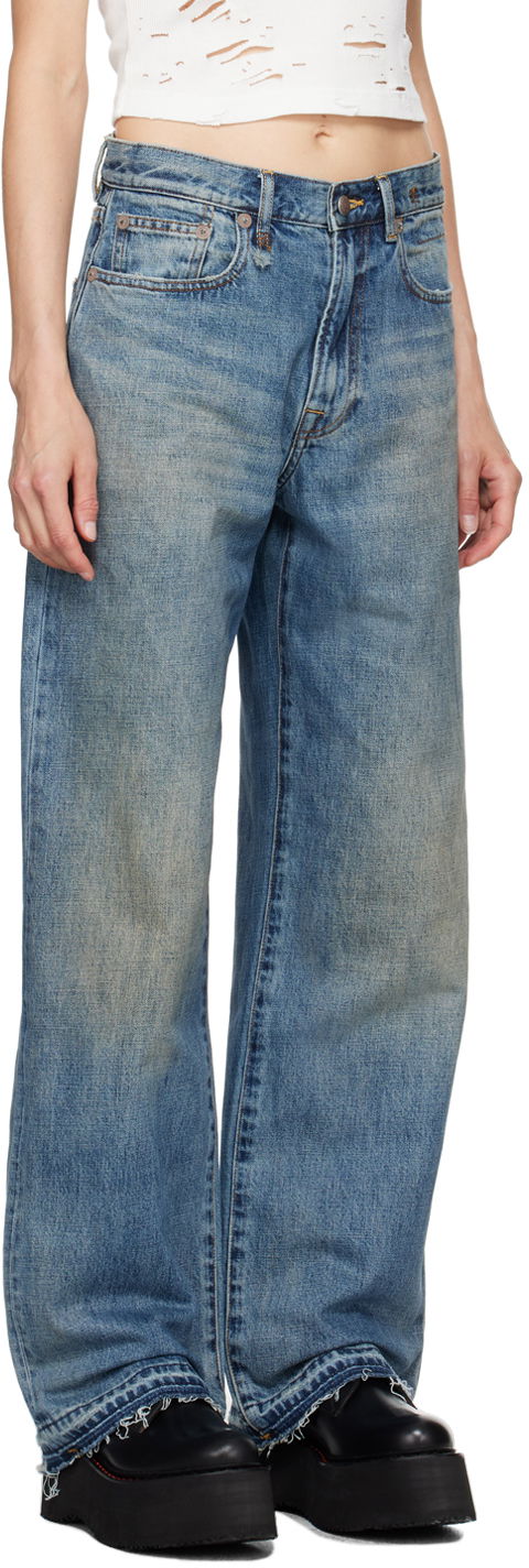 Дънки R13 R13 D'Arcy Loose Jeans Синьо | R13WD038-D213C, 1