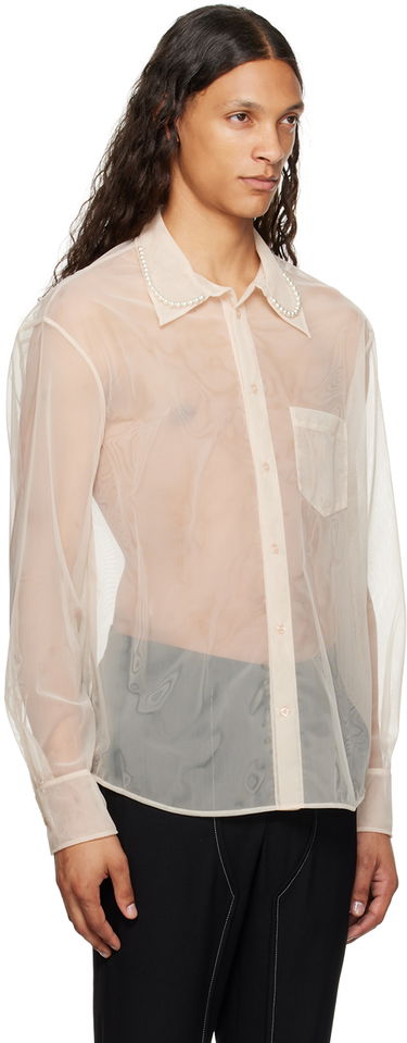 Риза Simone Rocha Simone Rocha Pearl Organza Shirt Бежово | 5289B 0069, 1