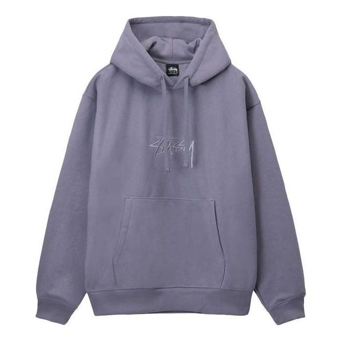 Суитчър Stüssy Stussy Stock Logo Applique Hoodie Лилаво | 118475-MAUV