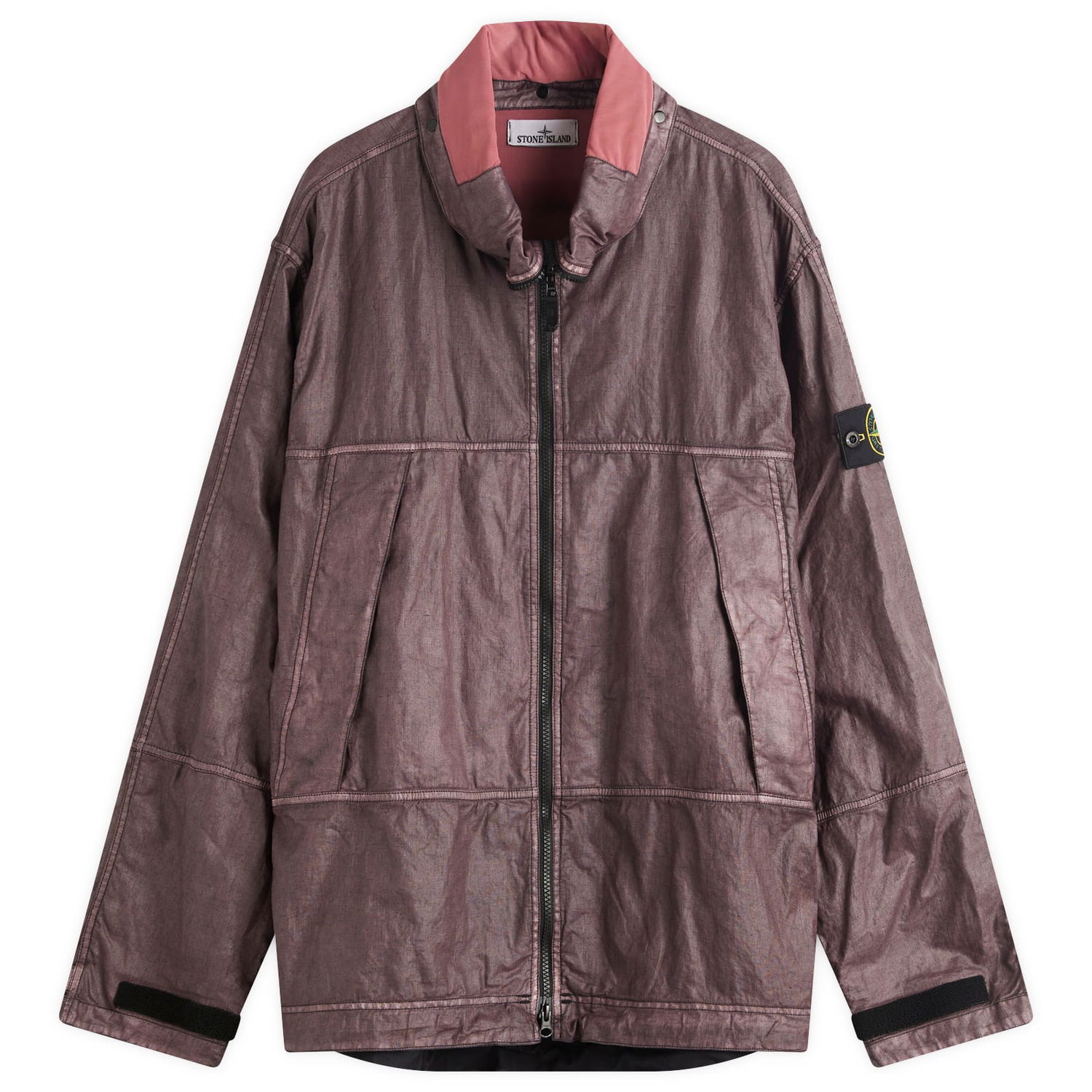 Ветровка Stone Island Stone Island Raw Linen Plated-OVD Short Parka Jacket, Size X-Large Лилаво | K1S154100040-V0011, 0