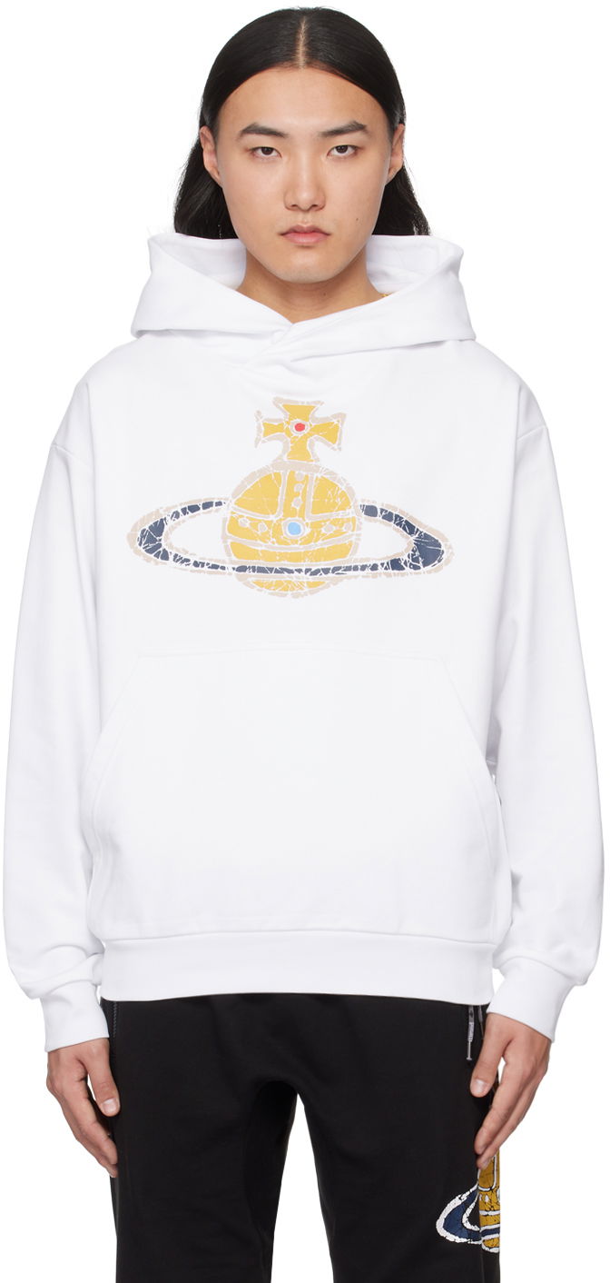 Суитчър Vivienne Westwood Time Machine Hoodie Бяло | 3I01000M-J0006-