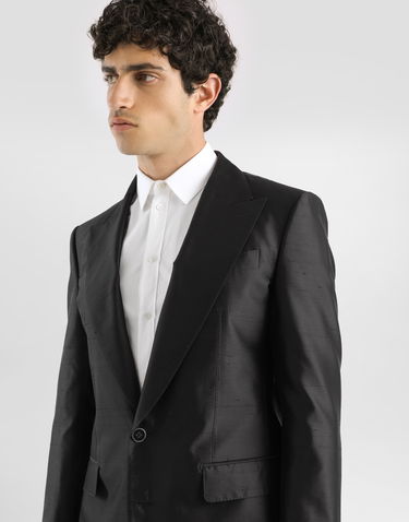 Комплект Dolce & Gabbana Dolce & Gabbana Double-breasted Mikado Shantung Silk Suit 52 Черно | GK036TFU1L5N0000, 3