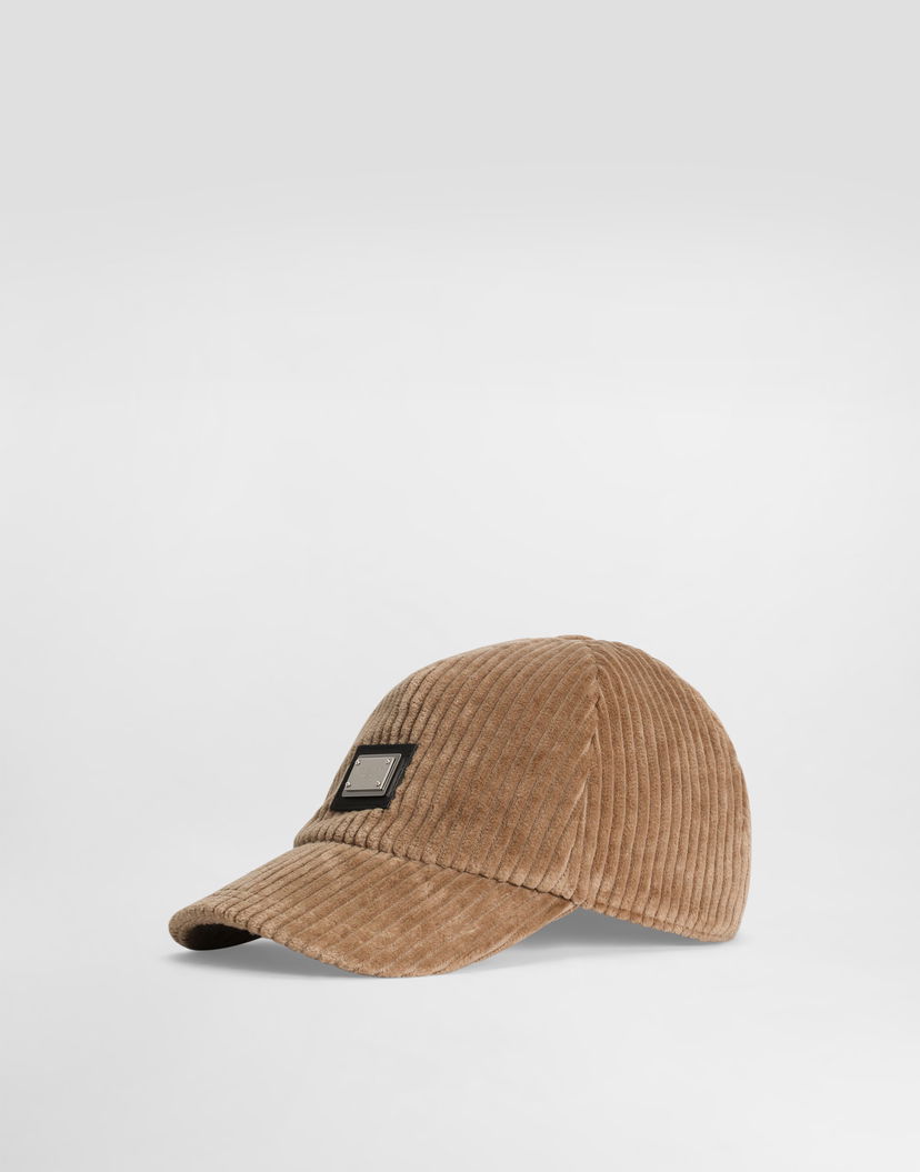 Шапка с козирка Dolce & Gabbana Dolce & Gabbana Velvet Baseball Hat L Бежово | LB4H80FUWDUM0868