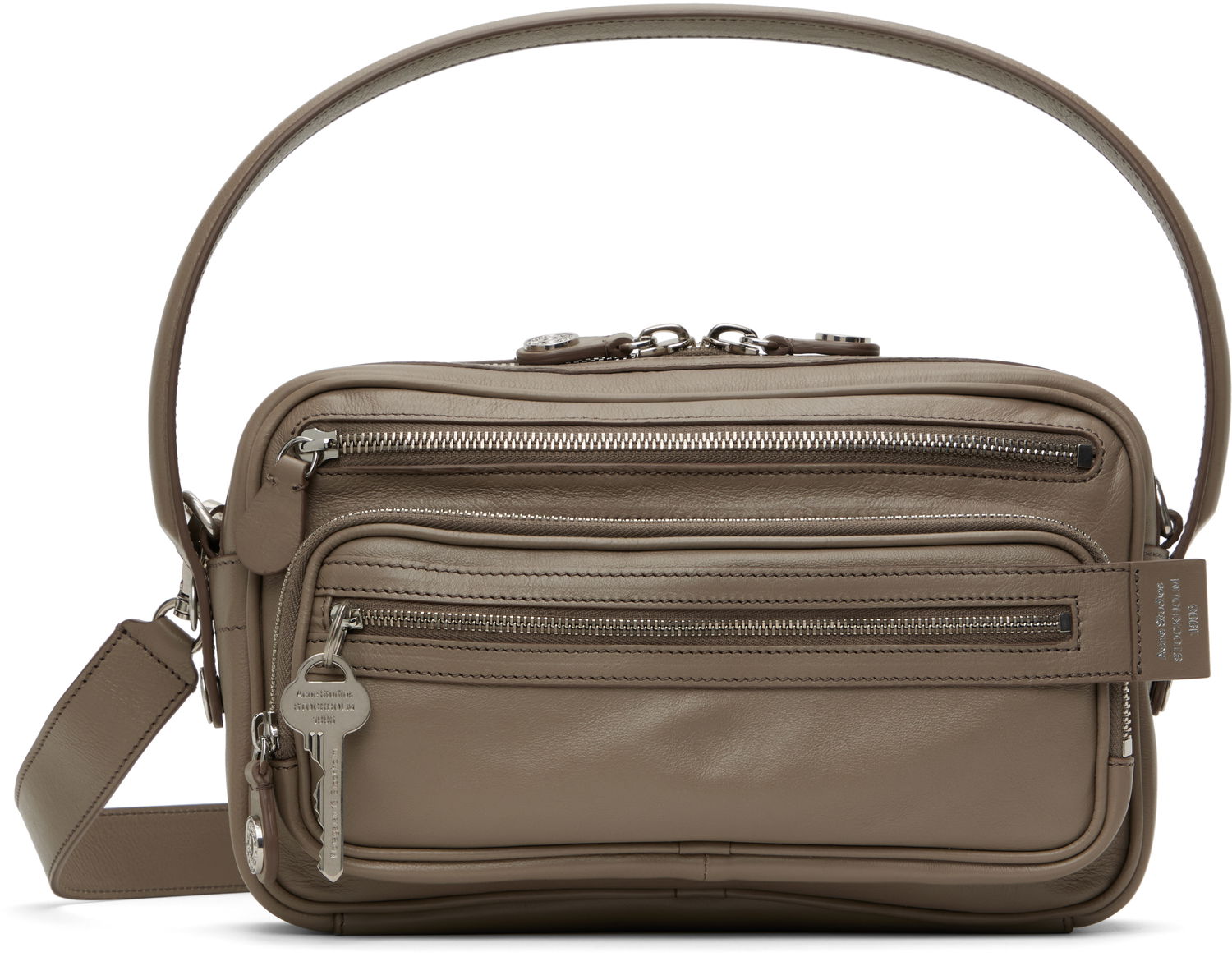 Чанта през рамо Acne Studios Acne Studios Camero Party Leather Shoulder Bag Сиво | C10240-, 0