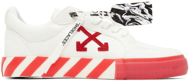 Кецове и обувки Off-White Vulcanized Low "White & Red" Бяло | OMIA085R21LEA0020125, 0