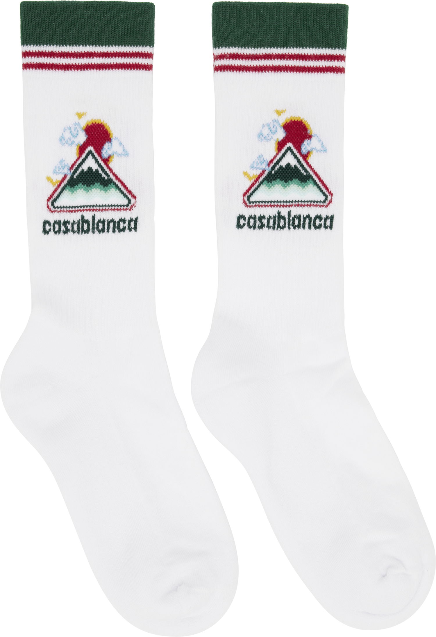 Чорапи Casablanca Casablanca Montagne Ondulee Socks Бяло | APF25-ACC-010-02, 0