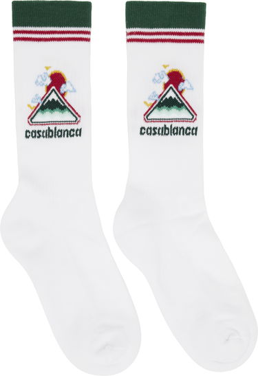 Чорапи Casablanca Casablanca Montagne Ondulee Socks Бяло | APF25-ACC-010-02, 0