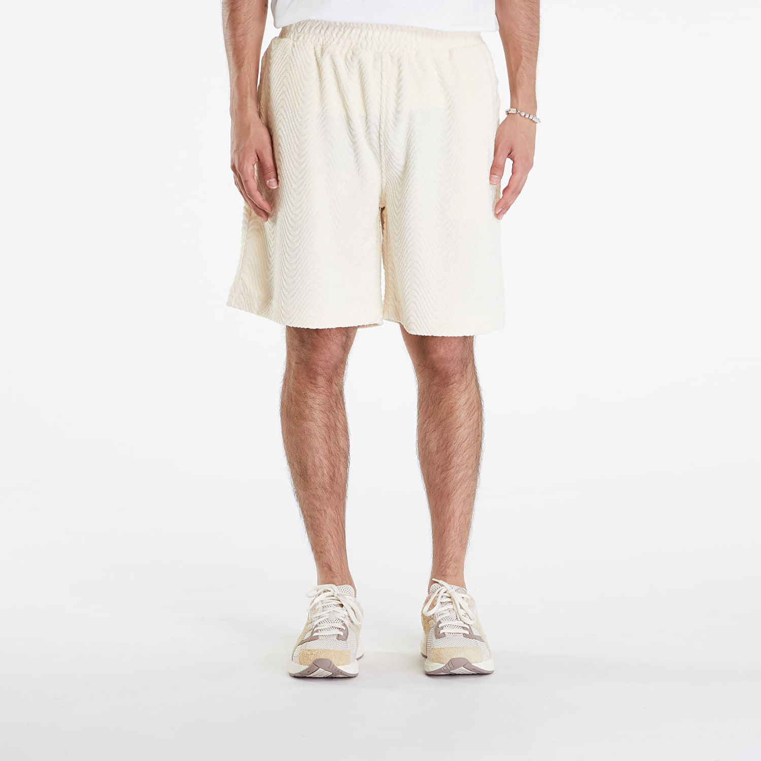 Къси панталони Pleasures Zen Terry Shorts Off White Бяло | P24SU038 WHITE, 0