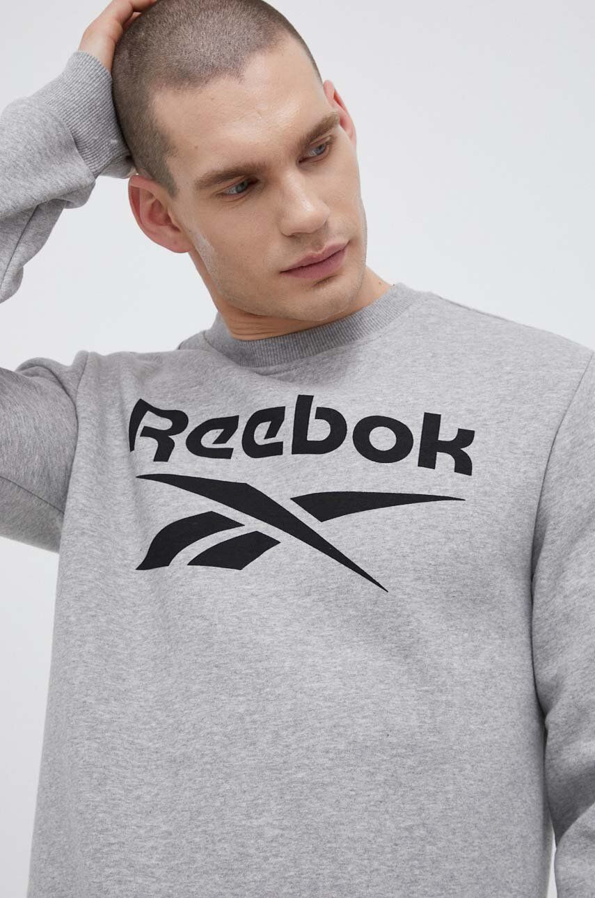 Суитчър Reebok Fleece Stacked Logo Crew Sweatshirt Сиво | H54793., 0