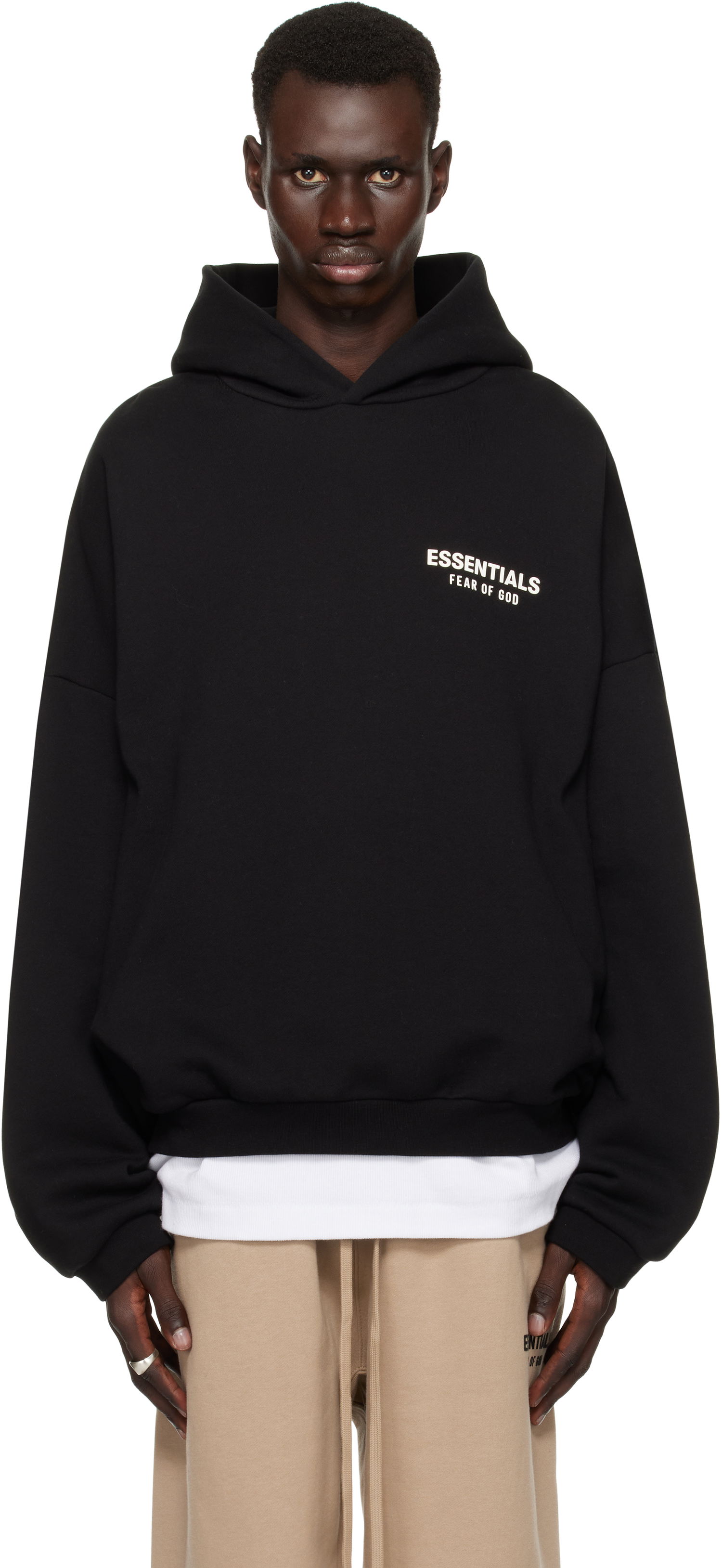 Суитчър Fear of God Fear of God ESSENTIALS Fleece Hoodie Черно | 192HO246250F, 0