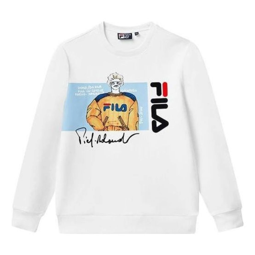 Суитчър FILA Logo Graphic Sweater Бяло | F11M118204F-WT, 0