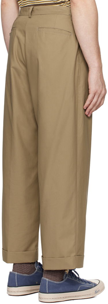 Панталони BEAMS Beams Plus Ivy Wide Leg Trousers Бежово | 3823-0128-803, 2
