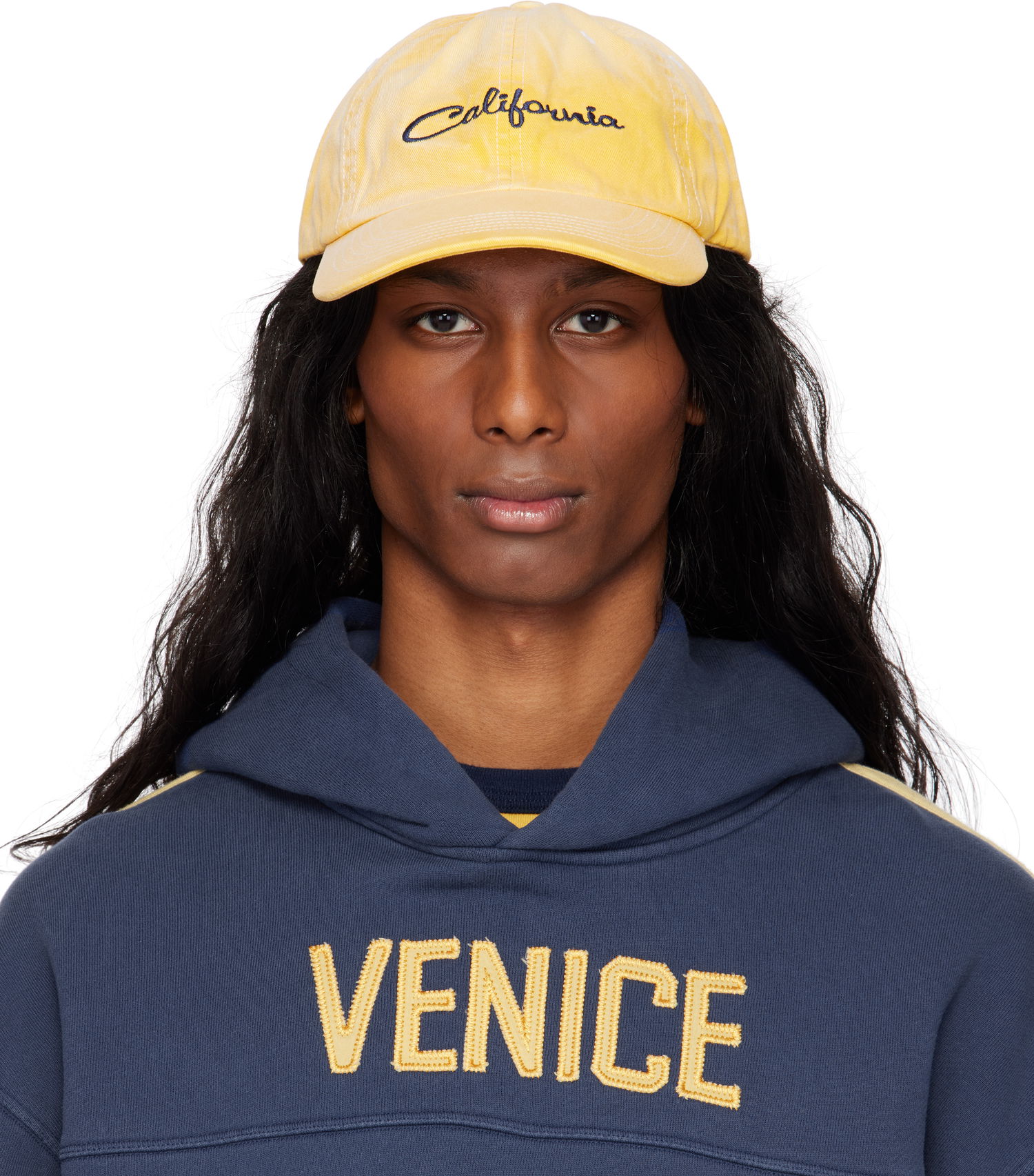 Шапка с козирка ERL ERL 'California' Embroidered Baseball Cap Жълто | ERL10K001, 0