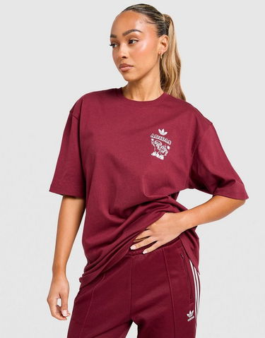 Тениска adidas Originals Coffee Club Graphic T-Shirt Бургунди | KV1588, 4