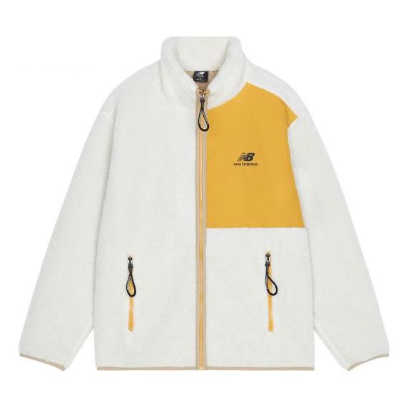Пуловер New Balance Lamb's Wool Stand Collar Jacket Бяло | AMJ13346-MLT