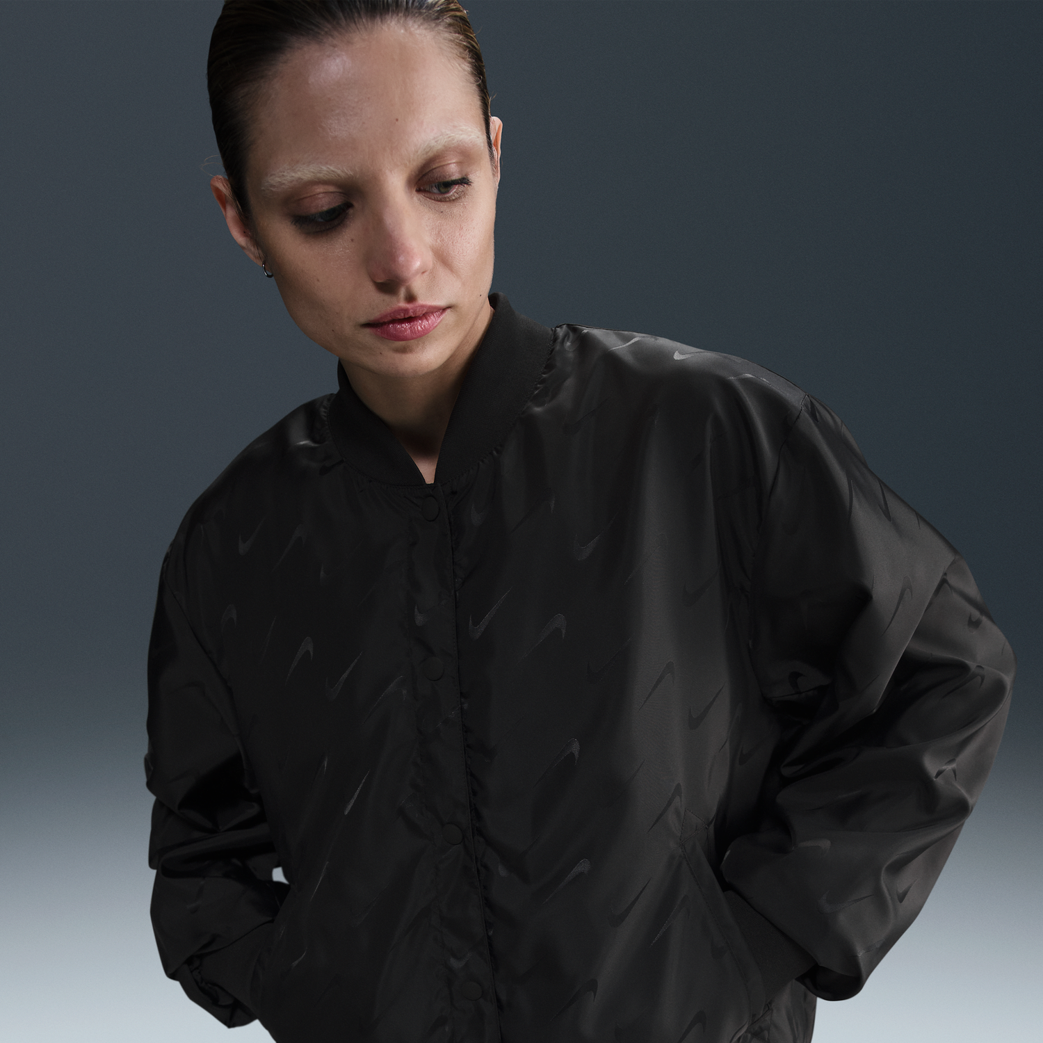 Яке бомбър Nike Nike Sportswear Destroyer Monogram Bomber Jacket Черно | HJ1195-010, 0