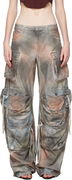 Fern Distressed Wide-Leg Cargo Jeans