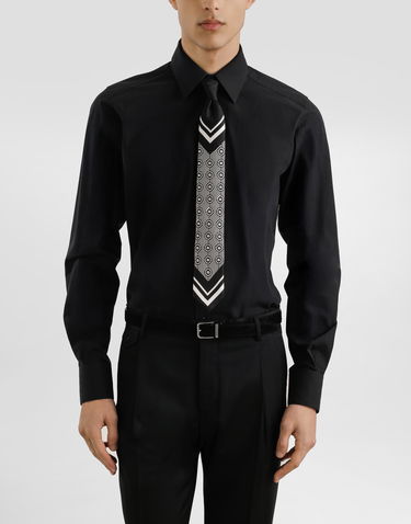 Колани Dolce & Gabbana Dolce & Gabbana Micro-Design and Logo Twill Tie Черно | GT149EG0WV5HH8RN, 3