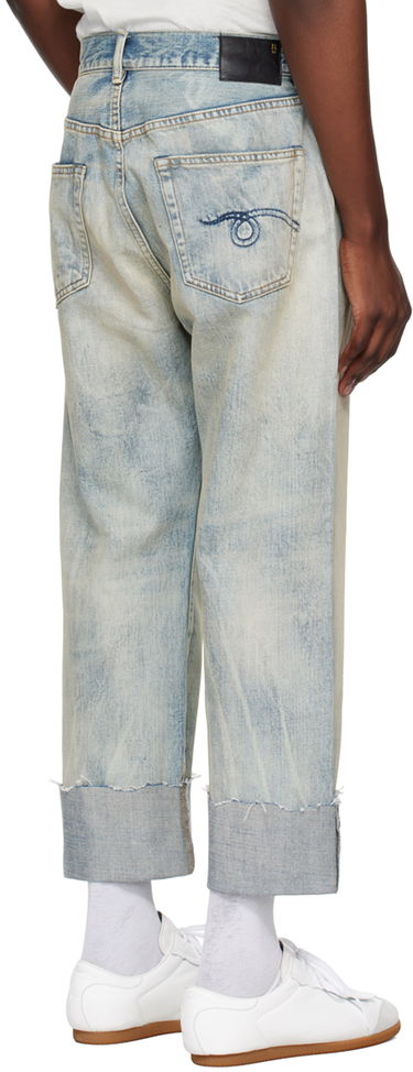 Дънки R13 R13 Cuffed X-Boyfriend Jeans Синьо | R13MD111-D218C, 2