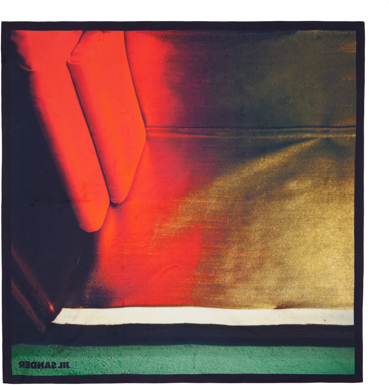 Шал Jil Sander Jil Sander Double Printed Silk Scarf Многоцветен | J03TF0103_J40085, 1