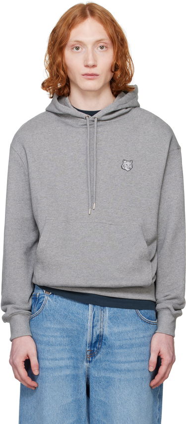 Суитчър MAISON KITSUNÉ Maison Kitsuné Comfort Hoodie with Fox Head Patch Сиво | MM00713KM0321, 0