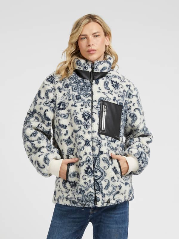 Парка GUESS Bandana Print Sherpa Бяло | M3BL16WFSH2, 0