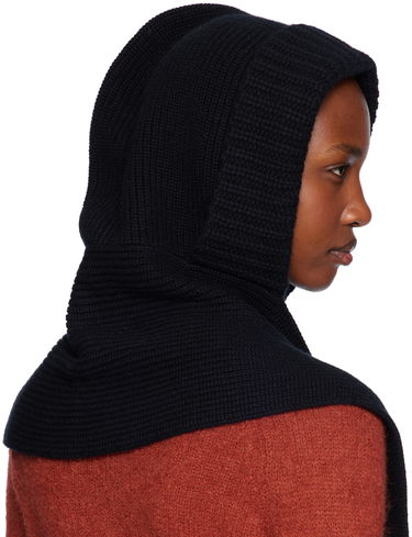 Шал Yves Salomon Cashmere & Wool Hooded Scarf Черно | 25W25WAA506XXMACL, 2