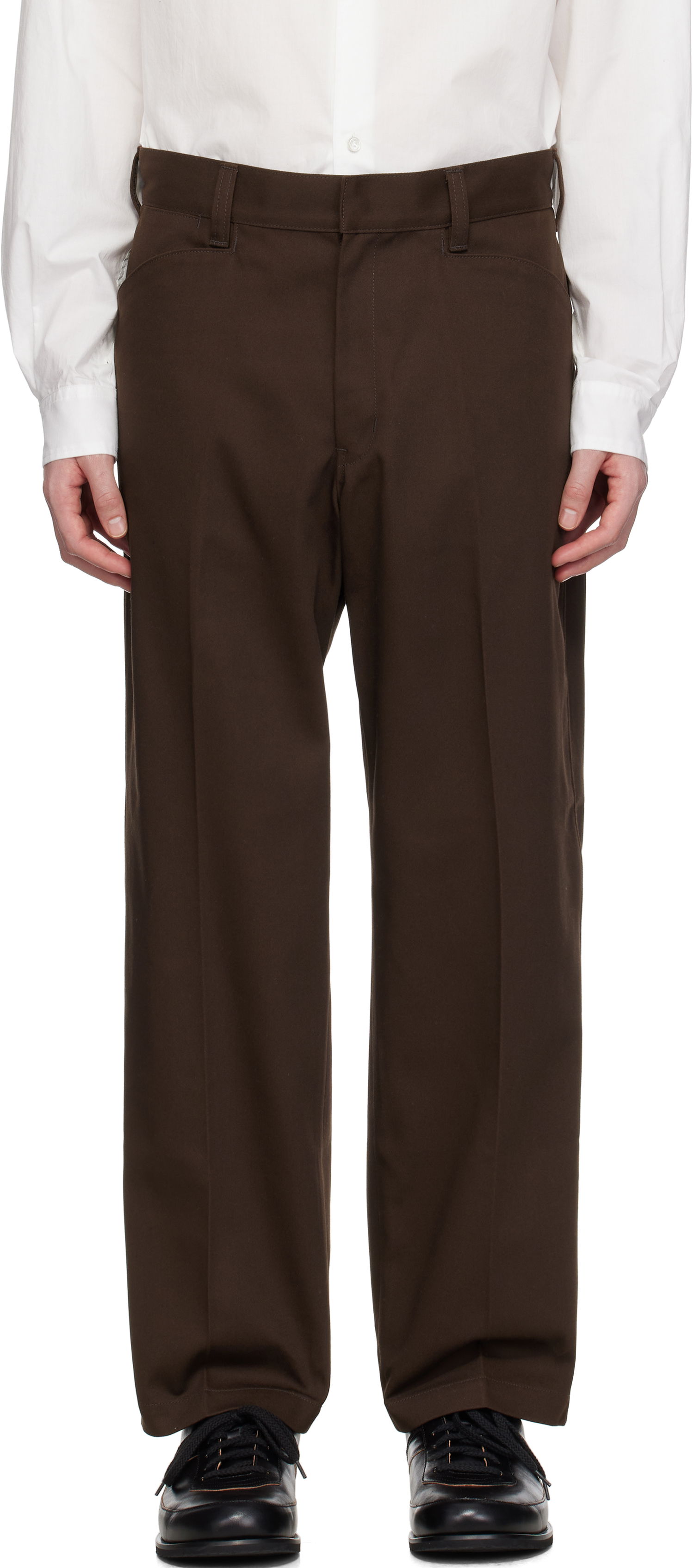 Панталони Neighborhood Neighborhood WP Wide Trousers Кафяво | 251SPNH-PTM01, 0