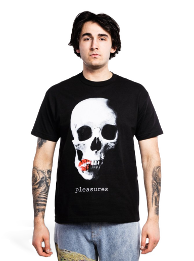 Тениска Pleasures Make Out T-Shirt Черно | P21W036-BLACK