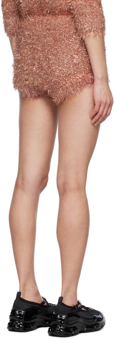 Къси панталони Simone Rocha Simone Rocha Tinsel Knit Shorts Розово | PRMK3 0664, 2